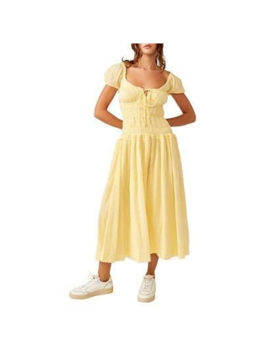 Free People Feeling Bonita Cotton MIDI Dress